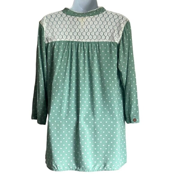 EUC - Matilda Jane Enticing Eyelet Top on Mint Green - Size Medium - Picture 3 of 10